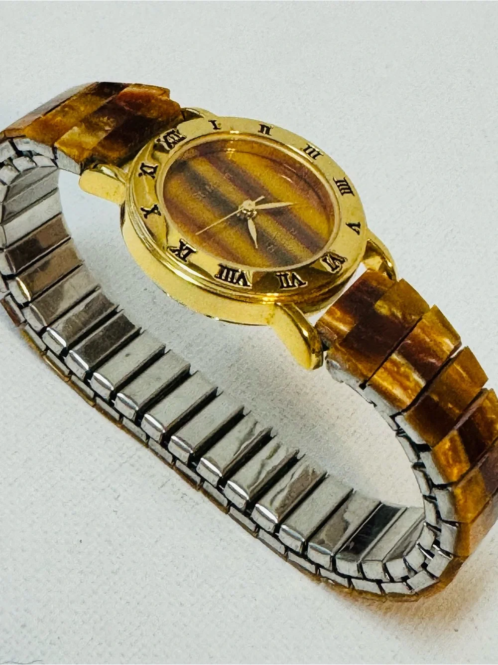 Vintage St Marin Tiger's Eye Women's Watch 6.25